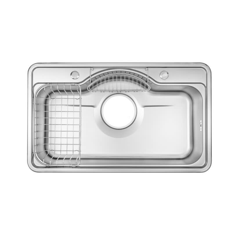 Chậu rửa bát 1 hố màu đen đúc Handmade Inox 304 Miken MKRB-8046B (80x46cm) - Image 4