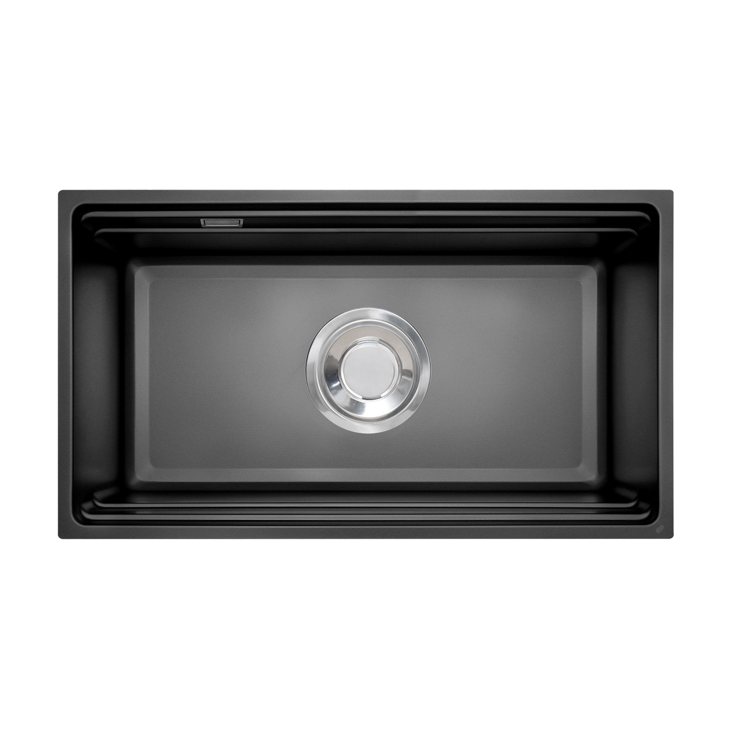 Chậu rửa bát 1 hố màu đen Kluger KG7644FB Basic (760x445x220mm)