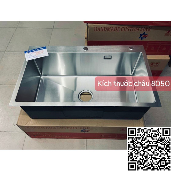 Chậu rửa bát 1 hố màu đen Nano Black Kagol 4540 (450x400mm) - Image 4