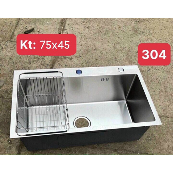 Chậu rửa bát 1 hố màu Nano màu đen Homaya HM-7846B (78x46cm) - Image 4