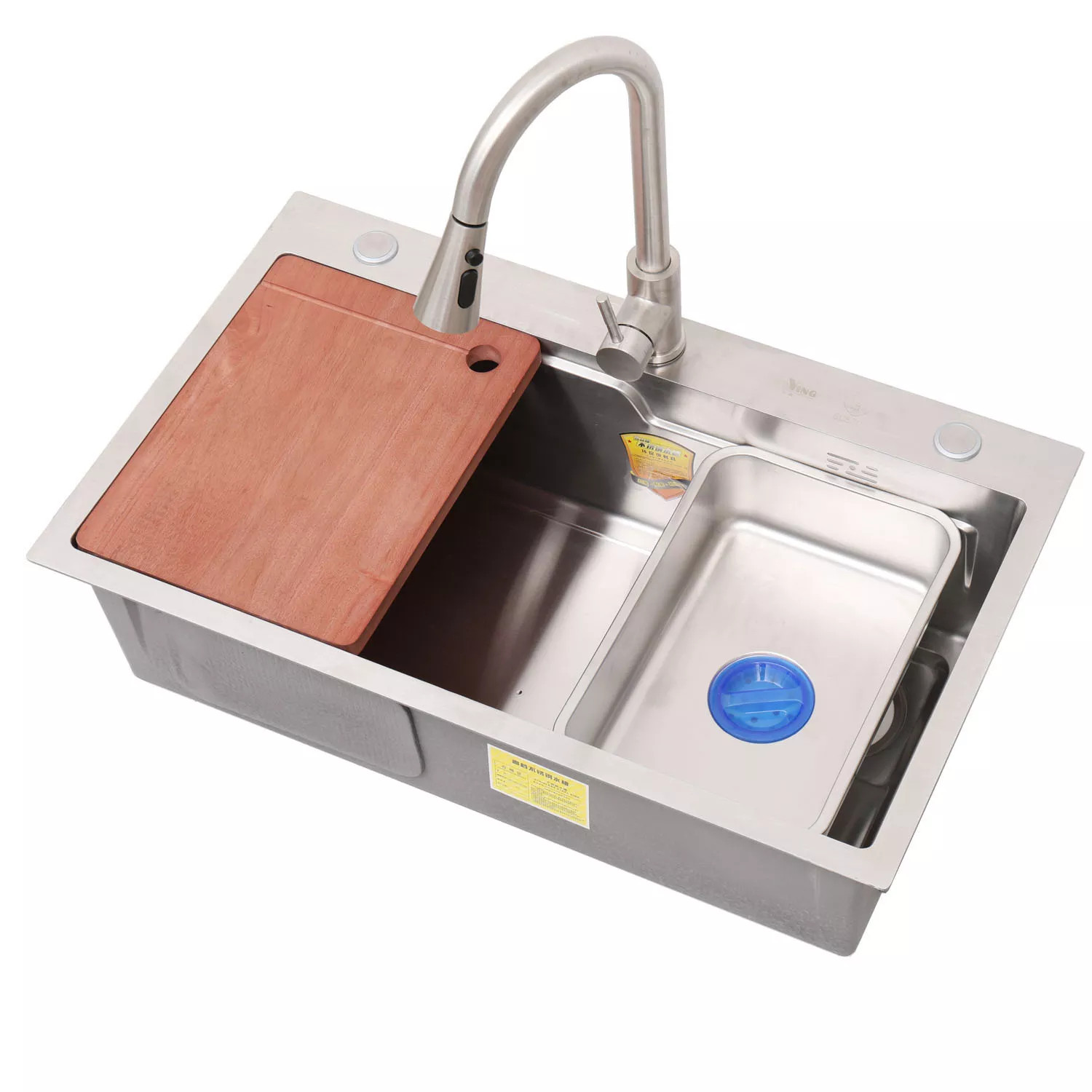 Chậu rửa bát 1 hố màu Nano màu đen Homaya HM-7846B (78x46cm) - Image 5