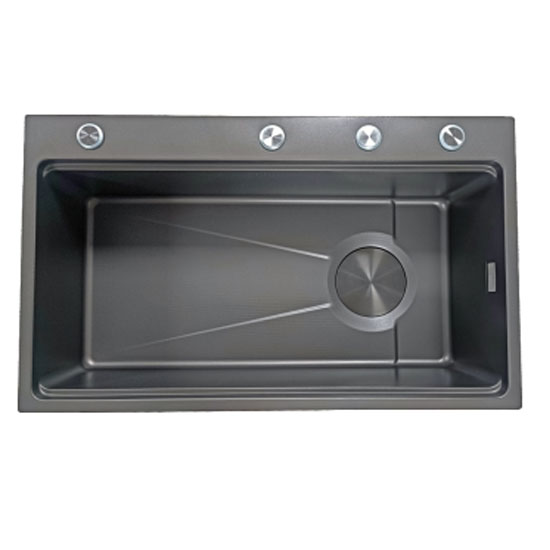 Chậu rửa bát 1 hố Nano GRUNDER GR-7546MC (750x460x220mm) - Image 4