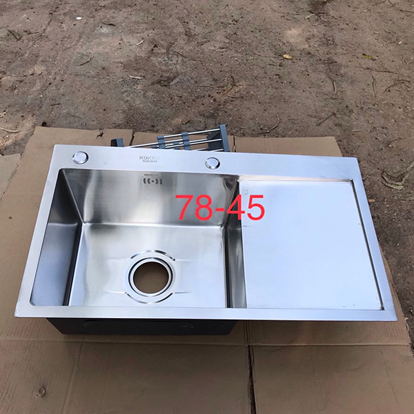 Chậu rửa bát 1 hố nano màu ghi xám GRUNDER 7846GR - Image 3