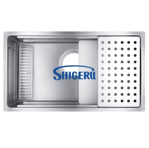 Chậu rửa bát 1 hố nội địa Nhật Bản Shigeru IB-DK FS (Inox 304 Sần) - Image 4