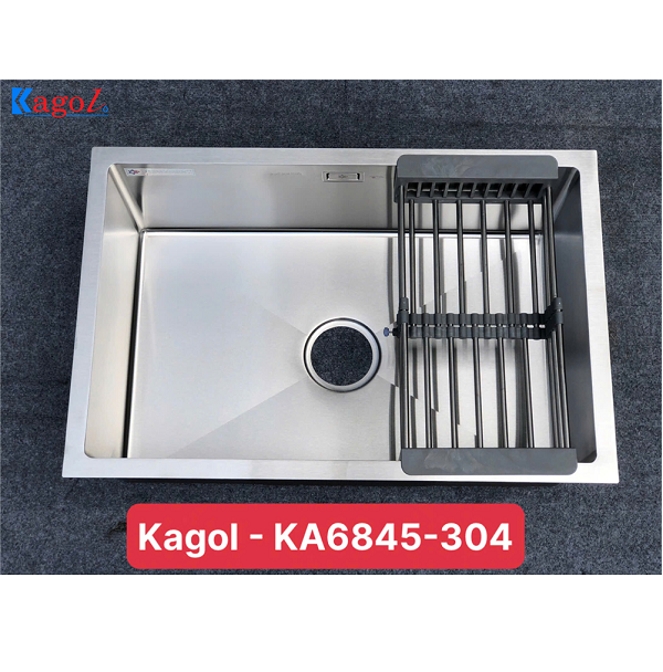 Chậu rửa bát 2 hố 1 bàn Nano Black màu đen Kagol 10045BC (100x45cm) - Image 3