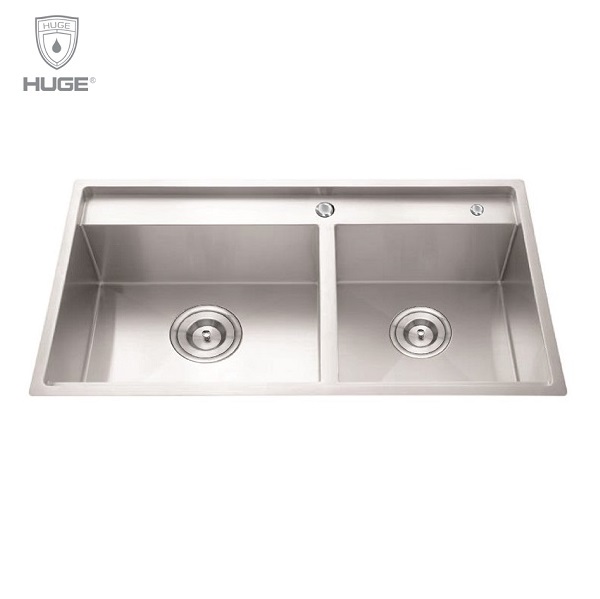 Chậu rửa bát 2 hố cân Huge H-1200A3 (820x450x240mm) - Image 5