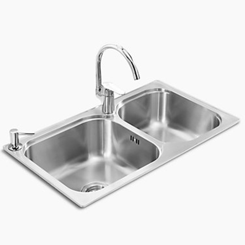 Chậu rửa bát 2 hố cân Kohler K-3581T-2FD-NA (80x48x20cm) - Image 4
