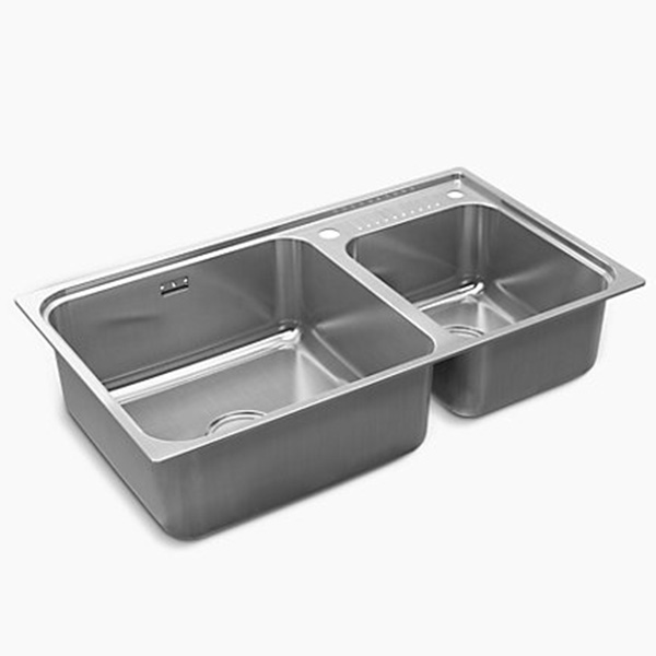 Chậu rửa bát 2 hố cân Kohler K-3581T-2FD-NA (80x48x20cm) - Image 5