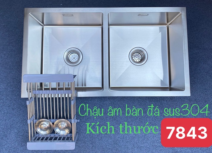Chậu rửa bát 2 hố cân Nano Black Kagol 8245BC (82x45) - Image 5