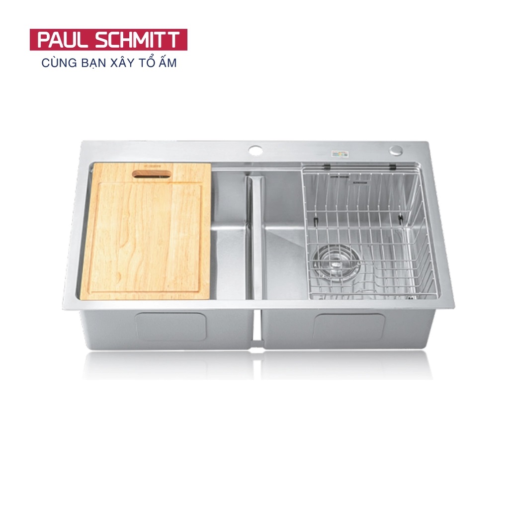 Chậu rửa bát 2 hố cân Paul Schmitt PA8850-TD (880x500x230mm)