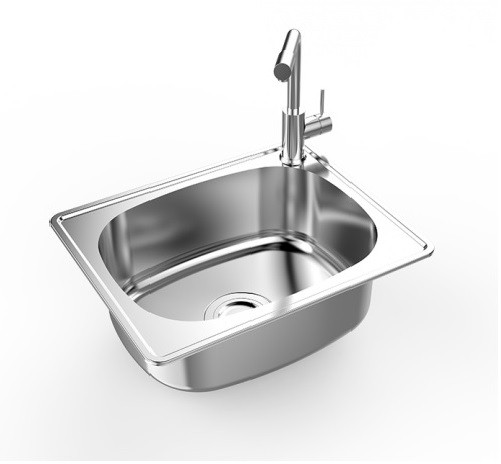 Chậu rửa bát 2 hố có bàn Sơn Hà HM.X.2C.100.2.3 (1000x450x230mm) - Image 5
