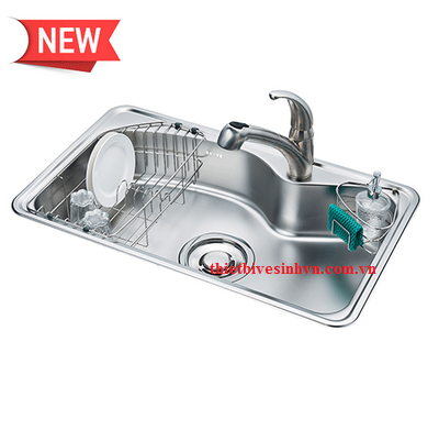 Chậu rửa bát 2 hố lệch Daeshin SQS-8245-DS - Image 4