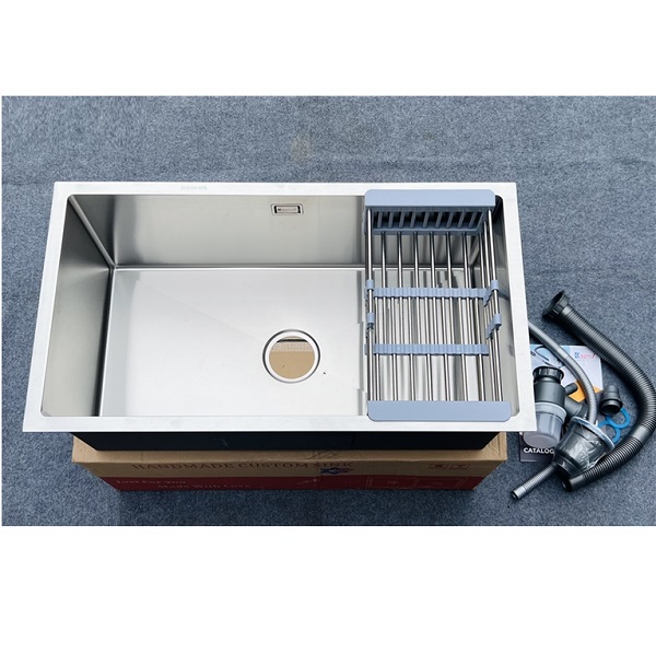 Chậu rửa bát 2 hố lệch Inox SUS304 Kagol 7843L-2 (78x43cm) - Image 5