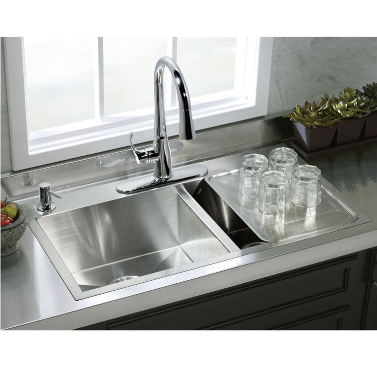 Chậu rửa bát 2 hố lệch Kohler K-23053T-2HD-NA (81x47x20cm) - Image 3