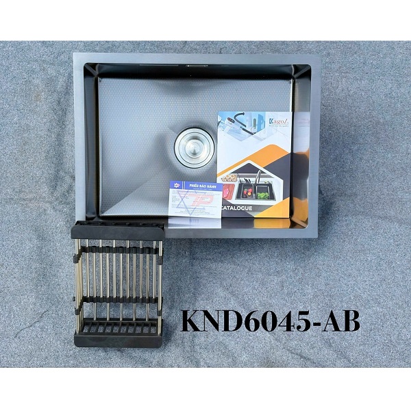 Chậu rửa bát 2 hố lệch Nano Black Kagol 8245BL (82x45) - Image 3