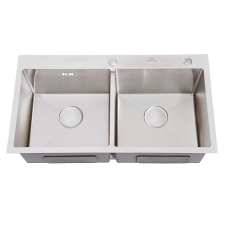 Chậu rửa bát 2 hố lệch Obiste 8245 (82x45cm) - Image 4