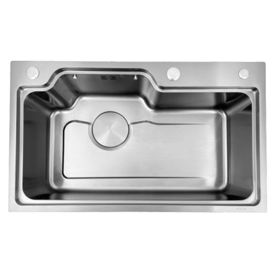 Chậu rửa bát 2 hố Nano màu đen GRUNDER GR-8246HD (820x460x220mm) - Image 5