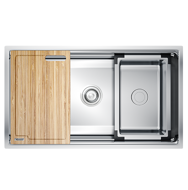 Chậu rửa bát chống xước phong cách Nhật Konox TARI 7648SR (760x480x230mm) - Image 4