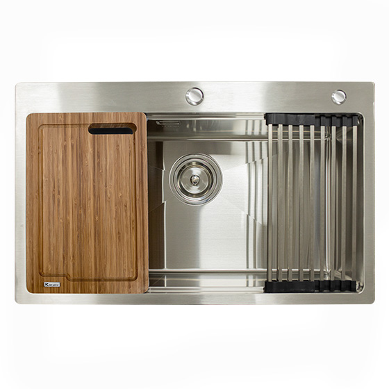 Chậu rửa bát chống xước phong cách Nhật Konox TARI 7648SR (760x480x230mm) - Image 5