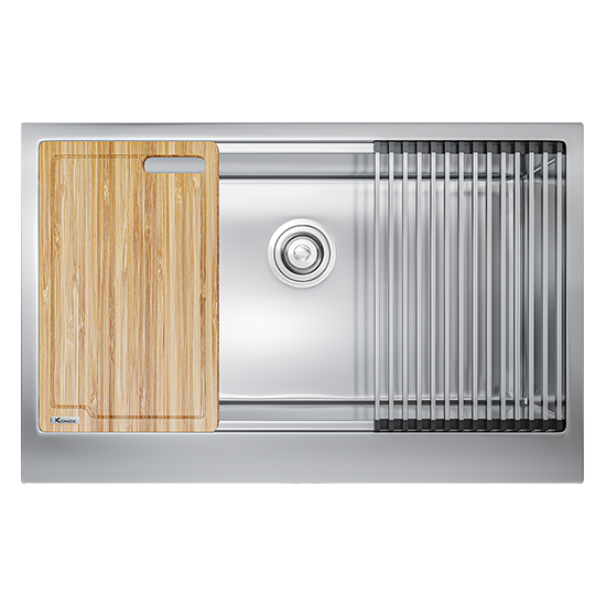 Chậu rửa bát chống xước phong cách Nhật Konox TARI 9051SR (900x515x220mm) - Image 4