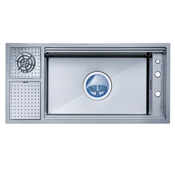 Chậu rửa bát đá 1 hố màu trắng TASCA MITO NT860W (860x510x220mm) - Image 4