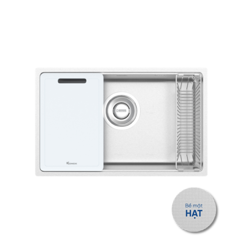 Chậu rửa bát đá Granite KONOX Livello 1160 White Silver (1160x500x200mm) - Image 5