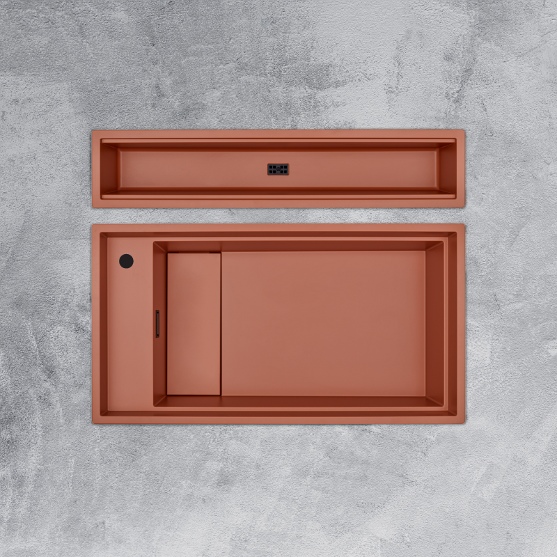 Chậu rửa bát đá Malloca NERO K-10540 - Image 3