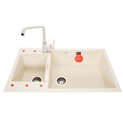Chậu rửa bát đá nhân tạo Carysil LMC1 Montana (82.5x48cm) - Image 4
