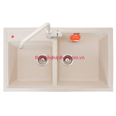 Chậu rửa bát đá nhân tạo Carysil LMC1 Montana (82.5x48cm) - Image 5