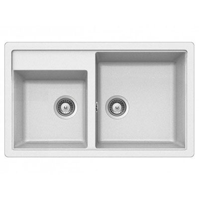 Chậu rửa bát đá nhân tạo Carysil REC2 màu đen - Image 4
