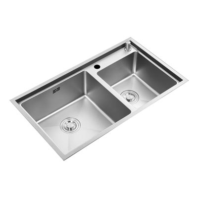Chậu rửa bát đá thạch anh Moonoah MN-D8353 (83,5x53,2cm) - Image 3
