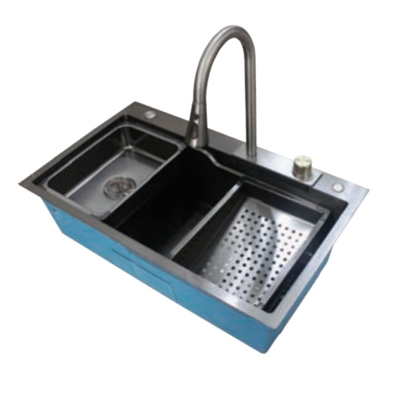 Chậu rửa bát đúc 1 hố có vòi Cielo 1204V (780x460x230 mm)