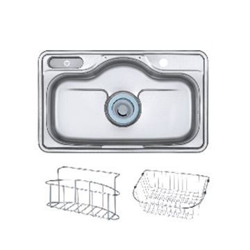 Chậu rửa bát đúc 1 hố Hàn Quốc Sobisung SB-7846-1 (78x46cm) - Image 5