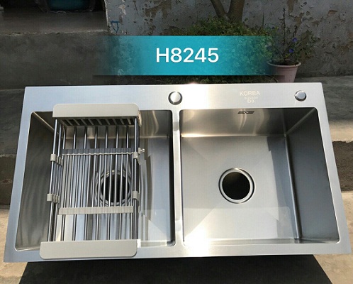 Chậu rửa bát giá rẻ đúc liền khối 1 hố Korea TP-H-6045 (600x450) - Image 4