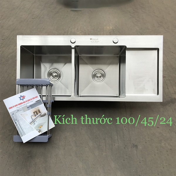 Chậu rửa bát giá rẻ đúc liền khối 1 hố Korea TP-H-6045 (600x450) - Image 5