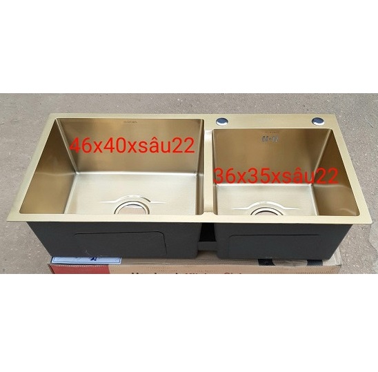 Chậu rửa bát giá rẻ đúc liền khối 2 hố lệch Korea TP-H-8245 (820x450) - Image 3
