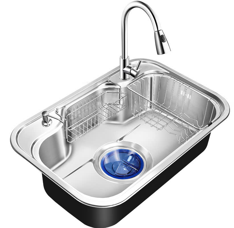 Chậu rửa bát Handmade 1 hố Inox 304 phủ nano Miken MKRB-6045N (600x450x250 mm) - Image 5