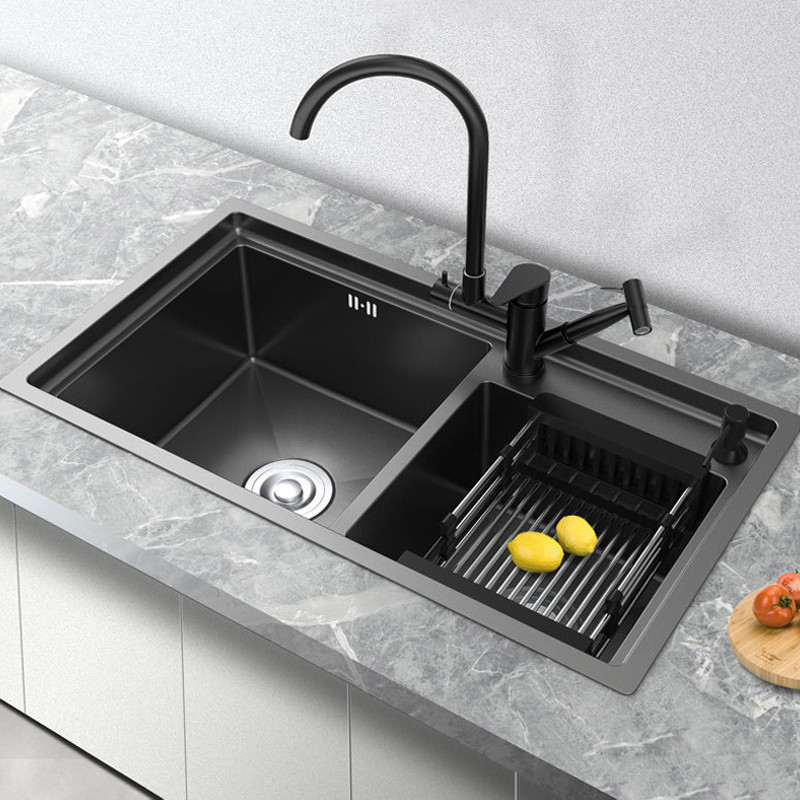 Chậu rửa bát Handmade Inox 304 mạ vàng Miken MKRB-10045GB (Đặt hàng 7-15 ngày - 100x45x24cm) - Image 5