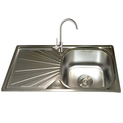 Chậu rửa bát Inox 2 hố cân Lucky Tân Mỹ AK7845 (780x450x240mm) - Image 5