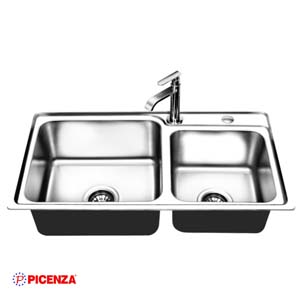 Chậu rửa bát Inox Picenza TB17 (800x450x193mm) - Image 4