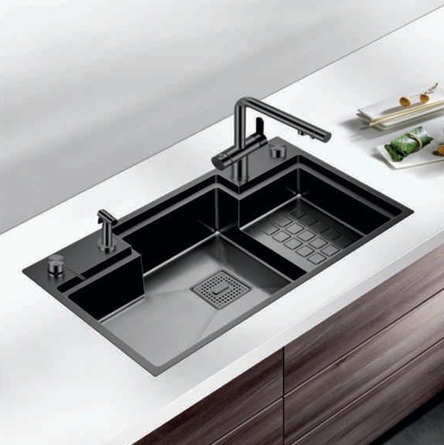 Chậu rửa bát Inox SUS304 Nano Geler GL-NN 8347 (830x470x220 mm)