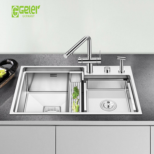 Chậu rửa bát kèm máy rửa cốc Geler GL-7643 - Image 4