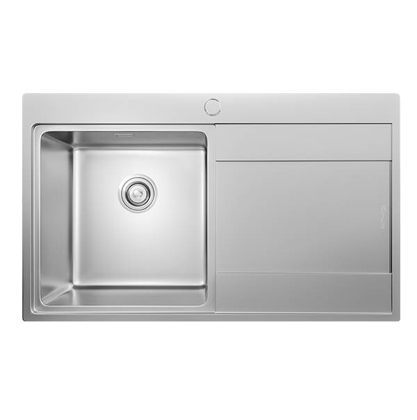 Chậu rửa bát Konox Granite Sink Naros 760S-Grey (760x440x200mm) - Image 4