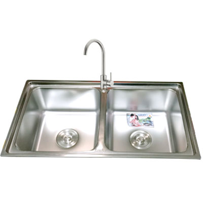 Chậu rửa bát Lucky AK8350 (830x500x240) - Image 4