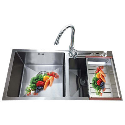 Chậu rửa bát Lucky LK7442B (740x420x240) - Image 3