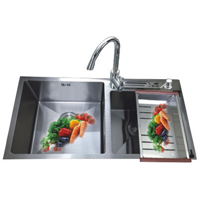 Chậu rửa bát Lucky LK8546C (858x467x240) - Image 3