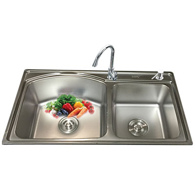 Chậu rửa bát Lucky LK8546C (858x467x240) - Image 4