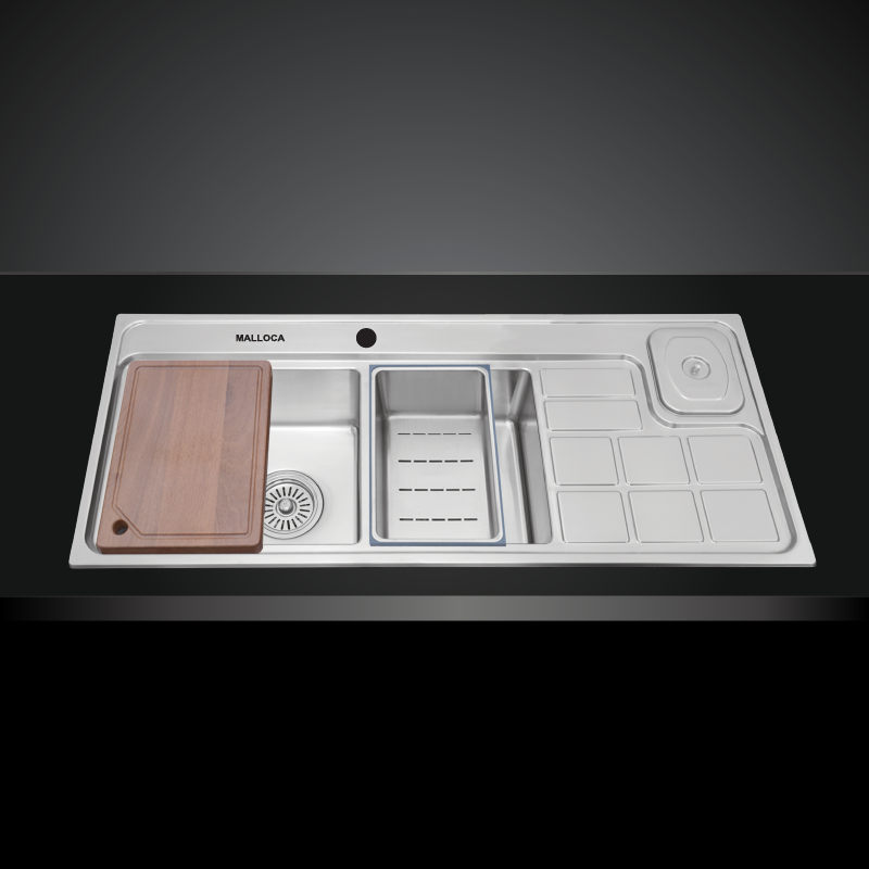Chậu rửa bát Malloca MS 6065 (860x440x200) - Image 3