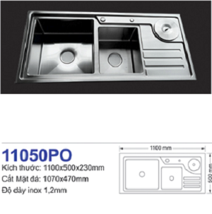 Chậu rửa bát mặt kính TOPY KOREA 11650 - Image 5