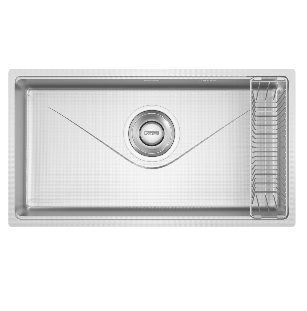 Chậu rửa bát phong cách Nhật bề mặt mịn Konox Tari 6448SM (640x480x230mm) - Image 5